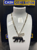 Silver Chain 24", 25.25g and Silver Blackstone Tiger Pendant 19.88g