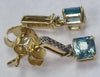 9ct Gold Blue Topaz Earrings