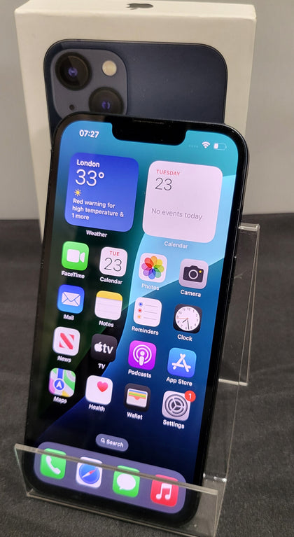Apple iPhone 13, Midnight, 128GB, Unlocked, 98% Battery Health