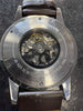 Emporio Armani - Mens AR4629 Black Leather Skeleton Meccanico Watch