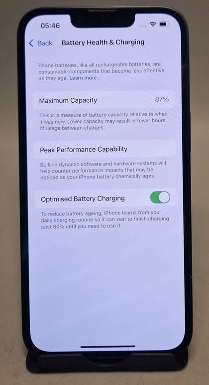 Apple iPhone 14 128GB Midnight, Unlocked 87% battery health, Crack On Back