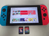 Nintendo Switch Console Neon Blue/red with 2 unboxed games