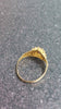 22K 916 HALLMARKED, YELLOW GOLD, CZ HEART SHAPED GEN RING, SIZE T, 4.4G, PRE OWNED