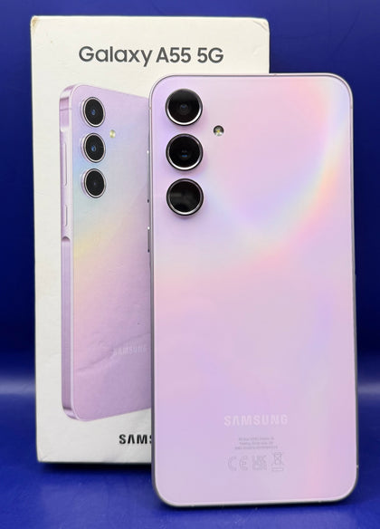 Samsung Galaxy A55 5G 128GB Awesome Lilac Unlocked Boxed - Chesterfield