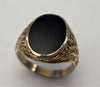 9ct Gold Patterned Signet Ring - Size W