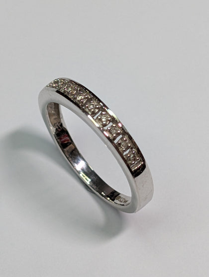 9ct White Gold Diamond Ring
