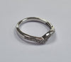18ct white gold ring moissanite size J1/2