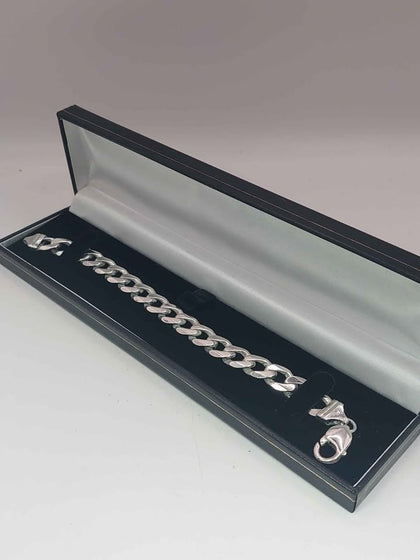 (925 Hallmarked&Tested), 32.6g Silver Chain Style Bracelet, 8
