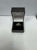 9ct Gold Ladies Ring, CZ Stone ( Size N ) 2.7g - ** Hallmarked **