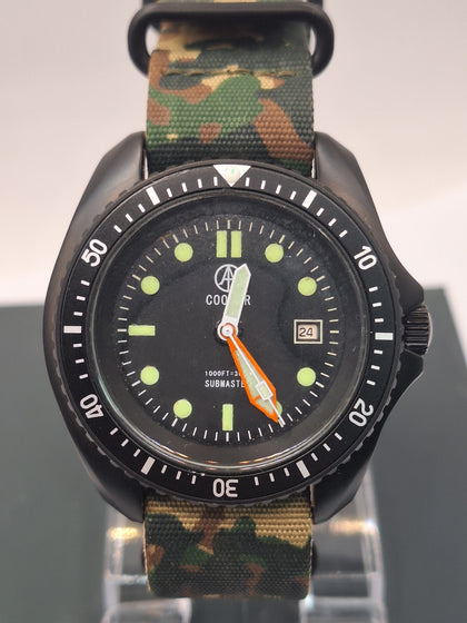 Cooper Submaster SM8016ST Royal Navy/ Military Divers Watch With Quartz Movement And Camo Strap