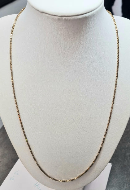 9ct Gold Box Chain 22