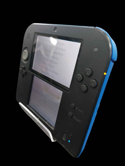 NINTENDO 2DS BLACK AND BLUE CONSOLE WITH CHARGER