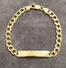 9ct Yellow Gold 8.25" Curb Chain ID Bracelet