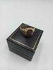 9ct 7.2g Mens Black Stone Ring 375 Hallmarked Size Z+2 With Box