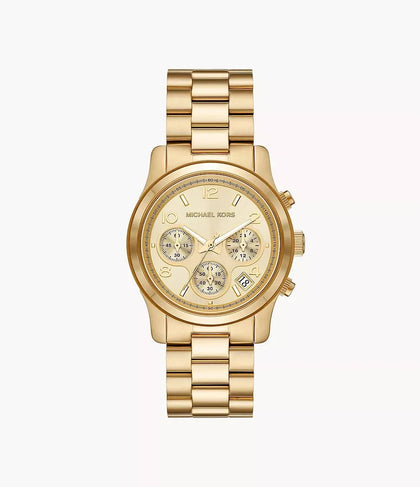 Michael Kors Runway MK7323 Women's Gold-Tone Watch - Elegant Chronograph