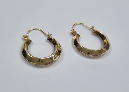 9ct gold horse shoe earrings