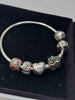 Pandora womens bangle with 5 charms - silver - 925