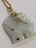 9ct Gold Necklace With Jade Elephant