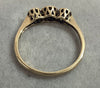 9CT Gold Diamond three stone Ring Size L