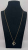 9ct Yellow good chain with heart shape pendant 3.3g Boxed 24" hallmarked