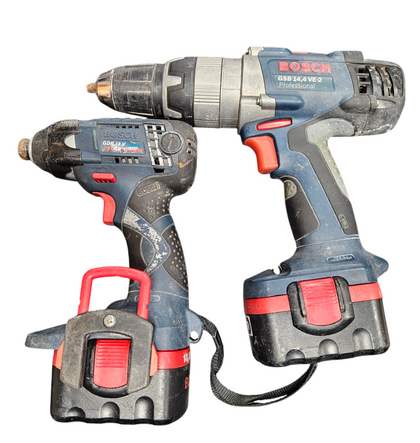 Bosch Cordless Drill and Impact Driver Set - Boxed