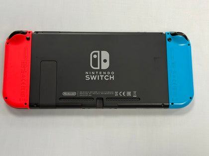 nintendo switch console red and blue joycons