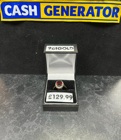 9ct Ladies' Gold Ring (Size O), 3.22g