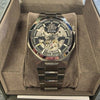 Bulova Mens Maquina Automatic Skeleton Gray Stainless Steel Watch 46MM 98A179