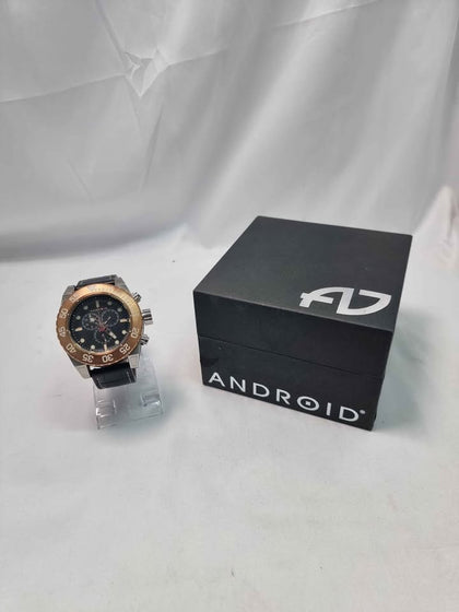 Android Divemaster Men's Quartz Chronograph Watch AD657 50mm - Boxed With Leather Strap