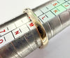 9ct yellow gold half eternity ring with 7 stone diamond size L 1/2