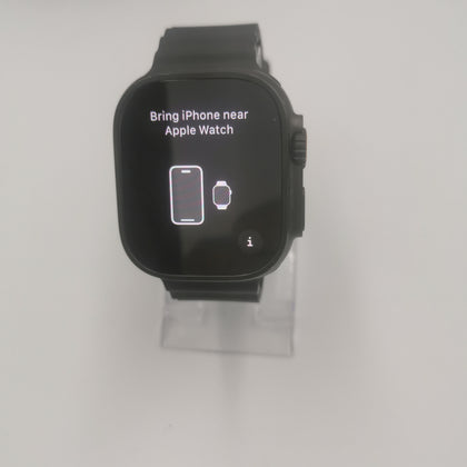 Watch Ultra 2 (Cel) Silicone Strap, Black Titanium, 49mm, with charger