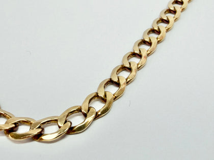 9ct yellow gold curb chain 24