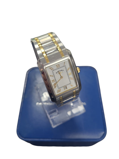 rotary heritage tank two toned unisex quartz watch