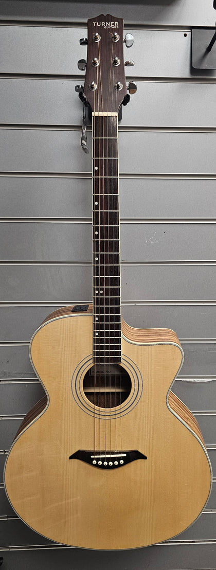 Turner 45ce Electro Acoustic Jumbo Guitar.