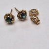 9CT GOLD EARRINGS WITH GREEN STONES PRESTON STORE