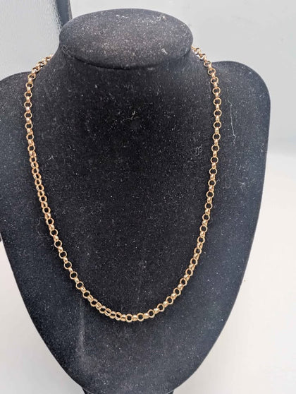 9ct Yellow Gold Belcher Chain Necklace - 10.16 Grams - 18