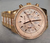 Michael Kors Bryant Chronograph Rose Gold-Tone Stainless Steel Rose Gold Dial Women's Watch MK6485
