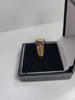 9K Gold Flower Ring & Diamond Ring, Hallmarked (3.20g) Size: N