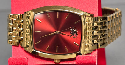 Pride of Wales 18ct Gold Plated Watch. *Boxed With Extra Links***