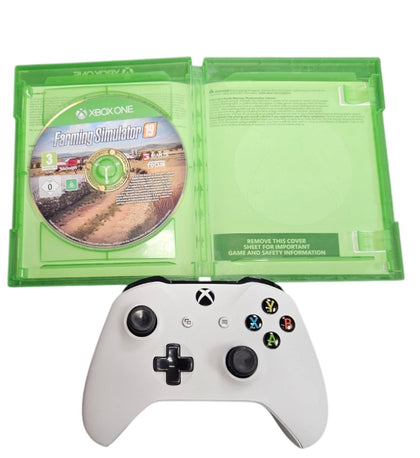 XBox One 500gb Console with Controller and Farming Simulator 19 Game