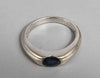 18CT White Gold Ring 4.9G Size N Black Stone