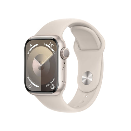 Apple Watch Series 9 - 41mm - GPS/Cellular - Starlight Aluminium Case - Starlight Sport Band