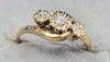 9ct Gold Diamond Ring size J