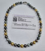 Tahitian Cultured Pearl & Golden South Sea Pearl Sterling Silver Necklace 18"