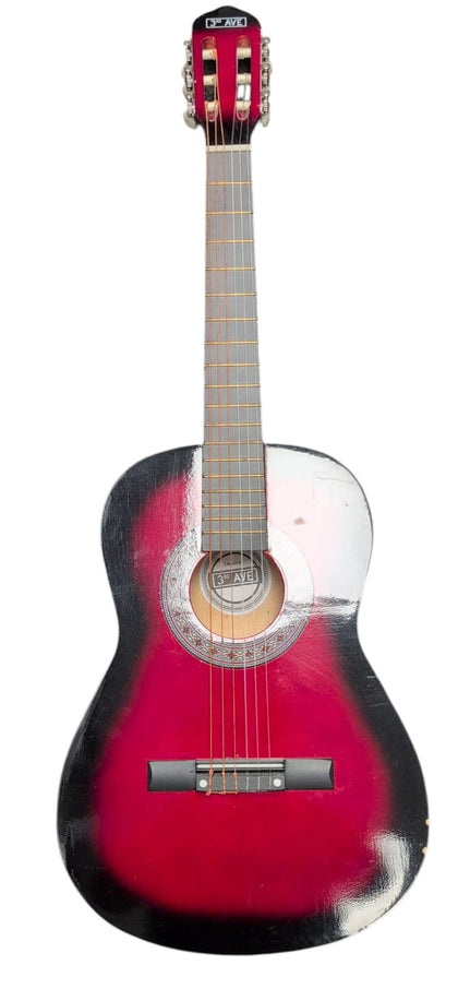 3rd Ave Classical Aucoustic 1/4 Inch (Children's) Red/Black 
