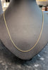 9CT Yellow Gold Narrow Rope Chain - 20" - 3.62g - Hallmarked