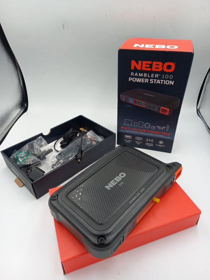 NEBO Rambler 100 Portable Power Bank Power Station 26,000 Ah Li-Ion  (OPENED IN STORE)