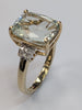 9CT GOLD DIAMOND RING WITH LARGE CZ