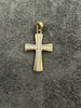 9ct Yellow Gold & Clear Stones Cross