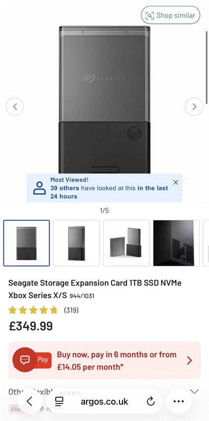 Seagate Storage Xbox Series Expansion Card 1TB